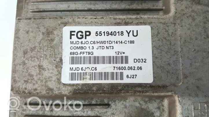 Opel Combo C Centralina/modulo motore ECU 7160006206