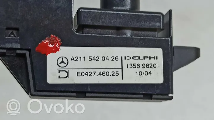 Mercedes-Benz E W211 Affichage de l'indicateur du sélecteur de vitesse 
