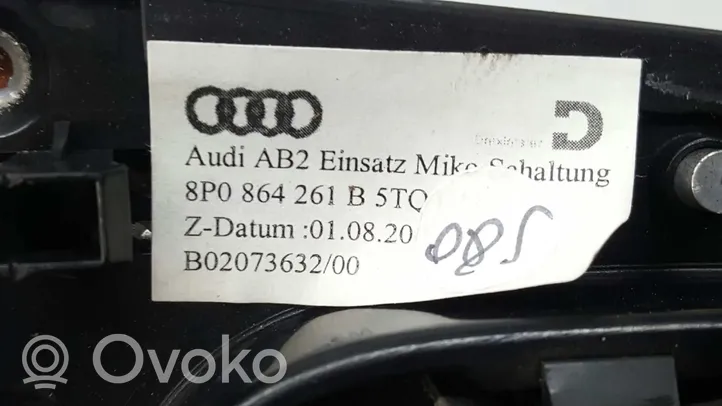 Audi A3 S3 8P Vaihdevivun/vaihtajan verhoilu nahka/nuppi 8P0863278BE6BN