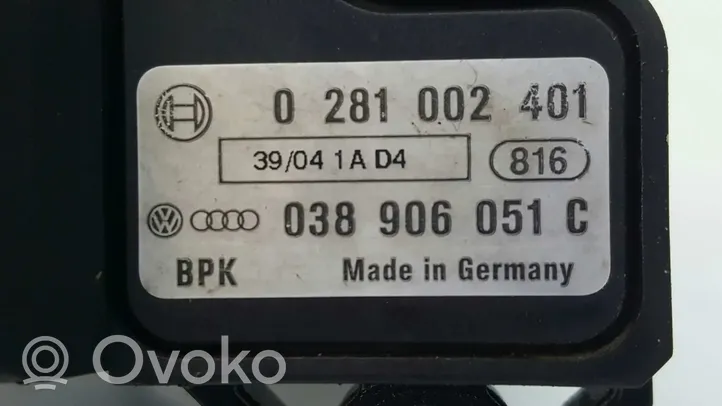 Audi A3 S3 8P Capteur de pression d'air 0281002401