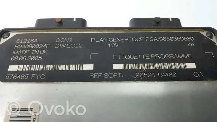 Citroen C15 Komputer / Sterownik ECU silnika 9659119480