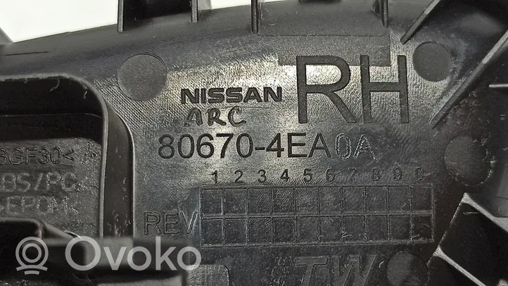 Nissan Qashqai+2 Klamka wewnętrzna drzwi 80670-4EA0A