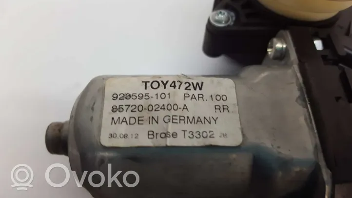 Toyota Auris E180 Mécanisme lève-vitre de porte arrière avec moteur 8572002400A