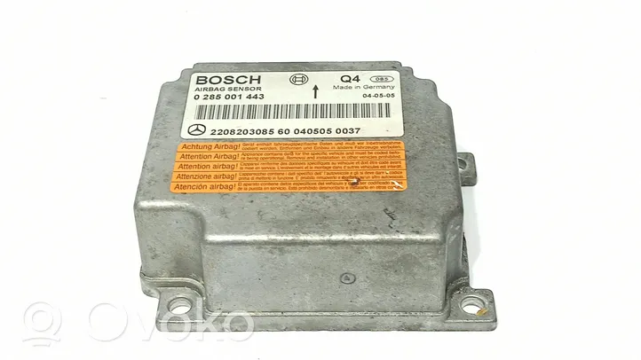 Mercedes-Benz S W220 Airbag control unit/module 0285001443