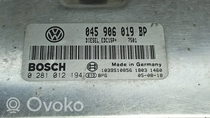 Volkswagen Polo IV 9N3 Centralina/modulo motore ECU 0281012194