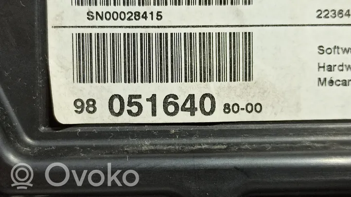 Citroen C-Elysée Compteur de vitesse tableau de bord 9809616680