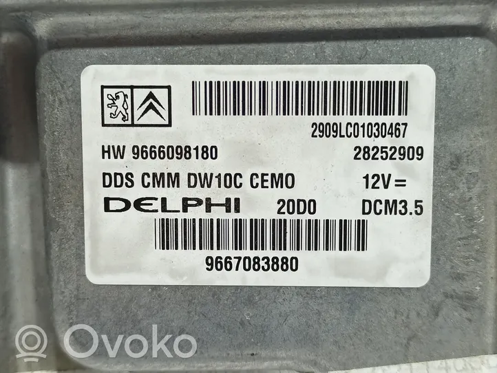 Peugeot 3008 I Unité de commande, module ECU de moteur 9667083880