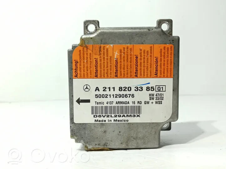 Mercedes-Benz E W211 Airbag control unit/module A2118205785