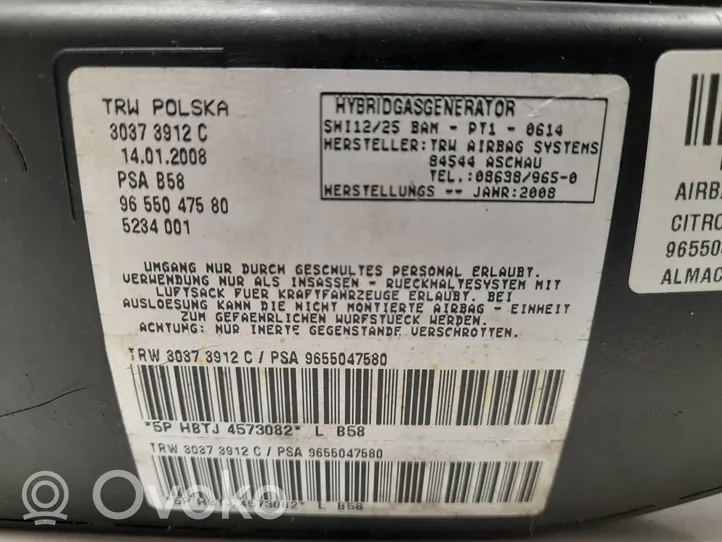 Citroen C4 Grand Picasso Šoninė oro pagalvė 9655047580