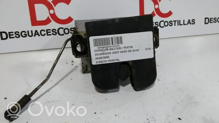 Volkswagen Caddy Tailgate lock latch 2K0827505C