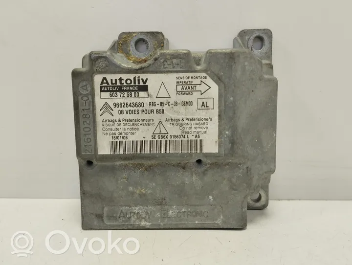 Citroen C4 I Module de contrôle airbag 9662643680