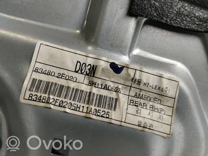 KIA Cerato Elektryczny podnośnik szyby drzwi tylnych 834022F010