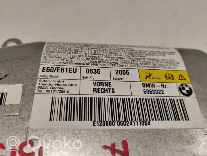 BMW 5 E39 Poduszka powietrzna Airbag boczna 601190400F