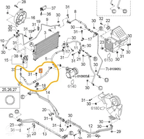 KIA Carnival Inne elementy układu klimatyzacji A/C 0K56E61463