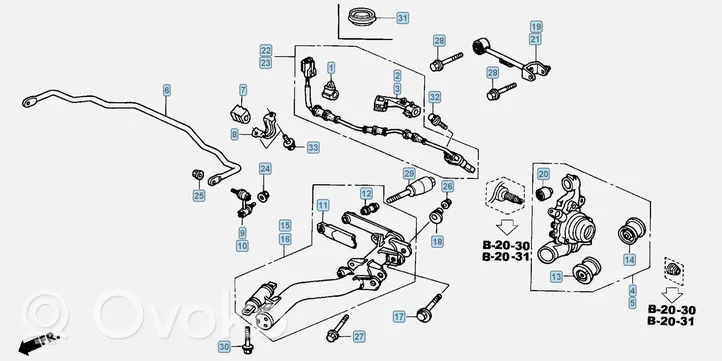 Honda CR-V Braccio di controllo sospensione posteriore 52400S9A981