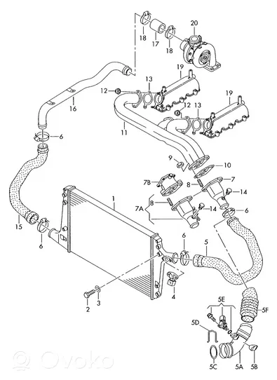 Audi A6 S6 C5 4B Eļļošanas caurulīte (-es) / šļūtene (-es) 4B0145745A