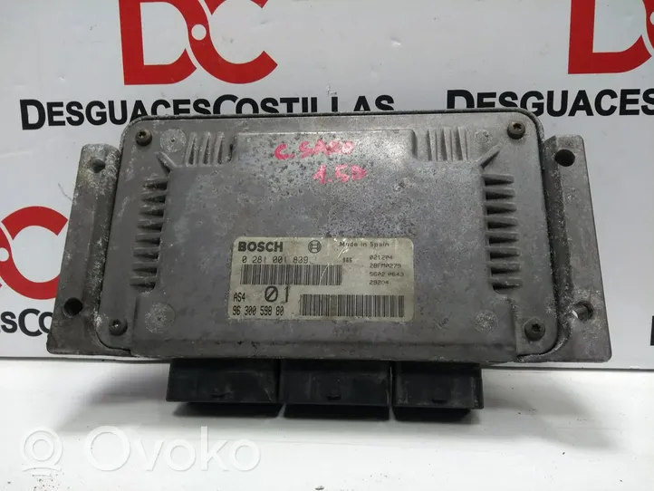 Citroen Saxo Sterownik / Moduł ECU 0281001839