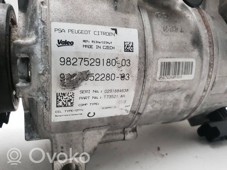 Peugeot 208 Compresor (bomba) del aire acondicionado (A/C)) 9827529180