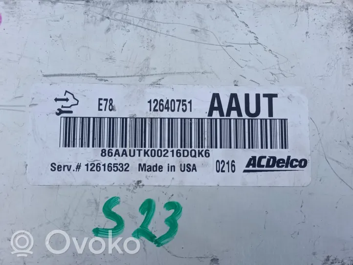 Opel Astra J Unité de commande, module ECU de moteur 12640751