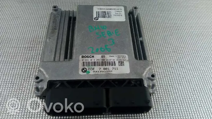 BMW 3 E90 E91 Calculateur moteur ECU 0281013251