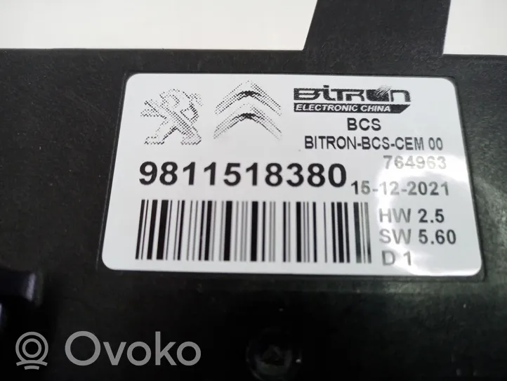 Citroen DS7 Crossback Module de commande de siège 9811518380
