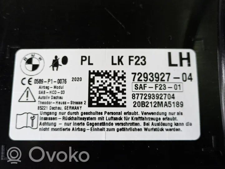 BMW 2 F22 F23 Sėdynės oro pagalvė 7293927