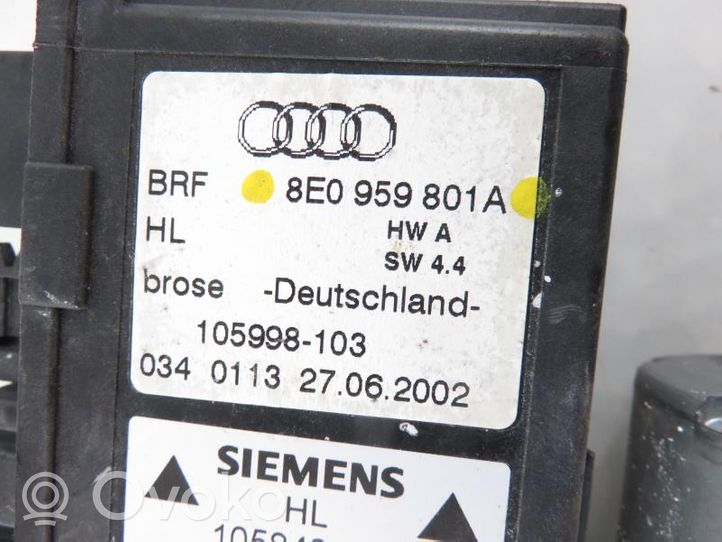 Audi A4 S4 B6 8E 8H Moteur de lève-vitre de porte arrière 