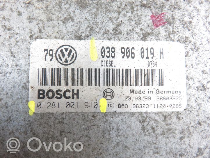 Volkswagen Bora Moottorin ohjainlaite/moduuli 038906019H