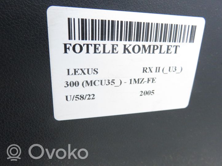 Lexus RX 300 Fotele / Kanapa / Komplet 