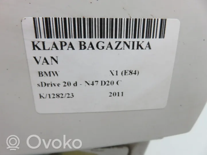 BMW X1 E84 Tylna klapa bagażnika 