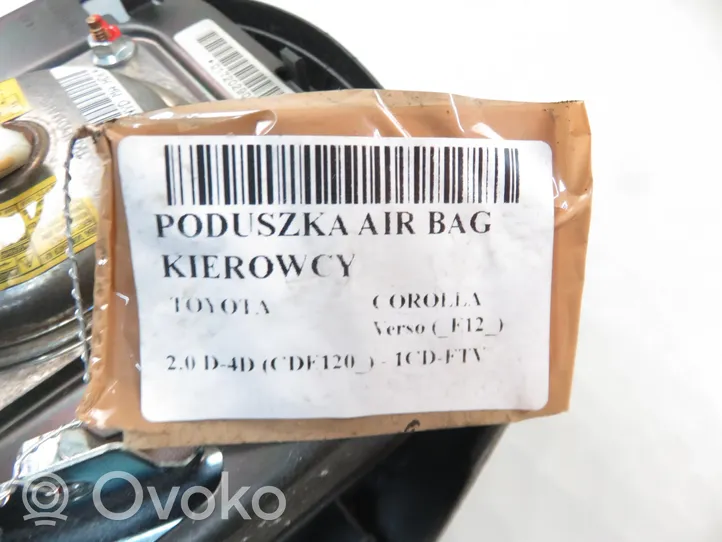 Toyota Corolla Verso E121 Poduszka powietrzna Airbag kierownicy 