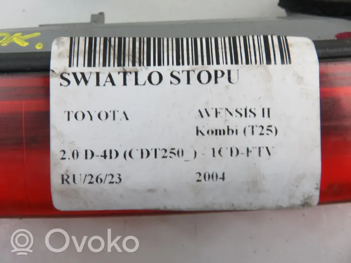 Toyota Avensis T250 Luce d’arresto centrale/supplementare 
