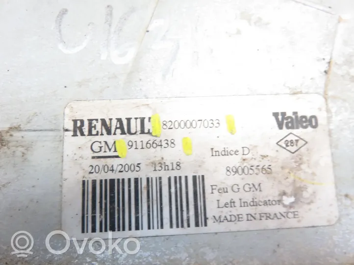 Opel Vivaro Priekinis posūkio žibintas 91166438