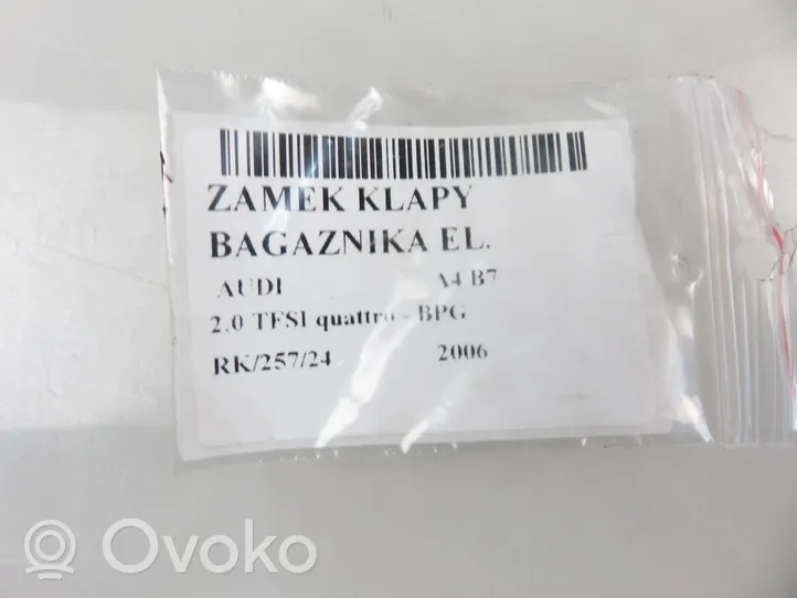 Audi A4 S4 B7 8E 8H Zamek klapy tylnej / bagażnika 