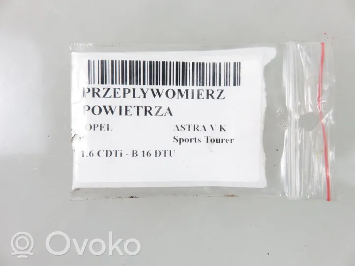 Opel Astra K Przepływomierz masowy powietrza MAF 13301682