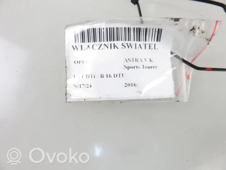 Opel Astra K Light switch 