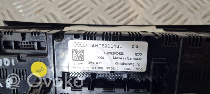 Audi A8 S8 D4 4H Panel klimatyzacji 4H0820043L