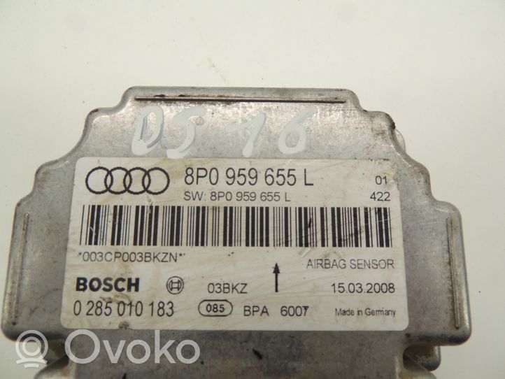 Audi A3 S3 A3 Sportback 8P Module de contrôle airbag 8P0959655L