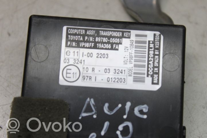 Toyota Avensis T270 Moduł / Sterownik immobilizera 8978005051