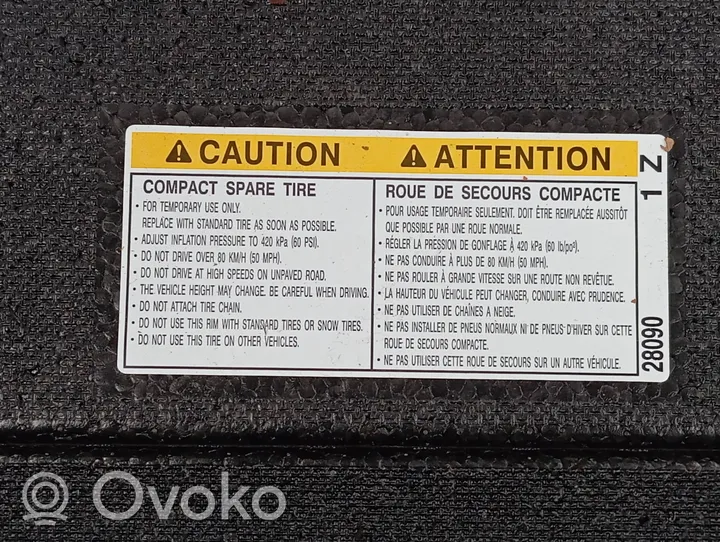 Toyota Prius (XW50) Atsarginio rato skyriaus apdaila 6499347090