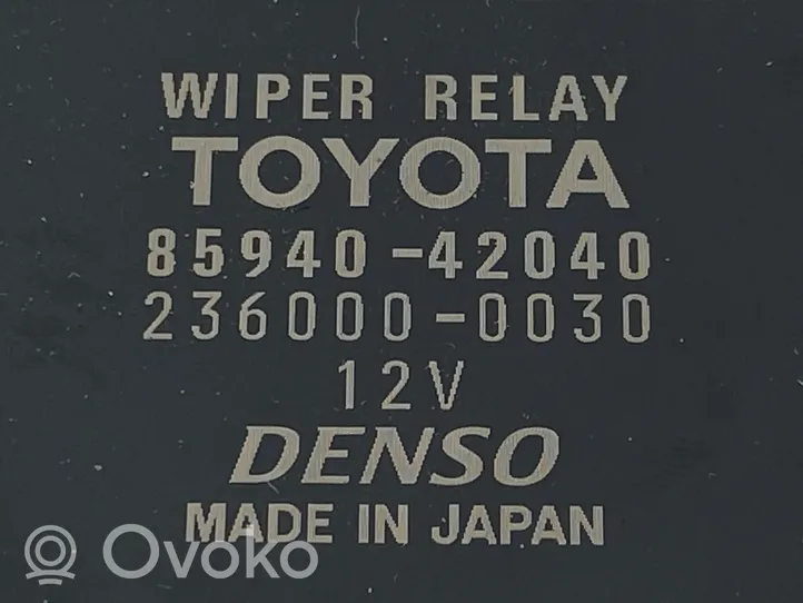 Toyota RAV 4 (XA50) Relais d'essuie-glace 8594042040