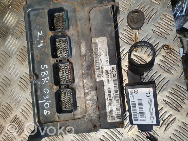 Dodge Stratus Kit centralina motore ECU e serratura P04896686AI