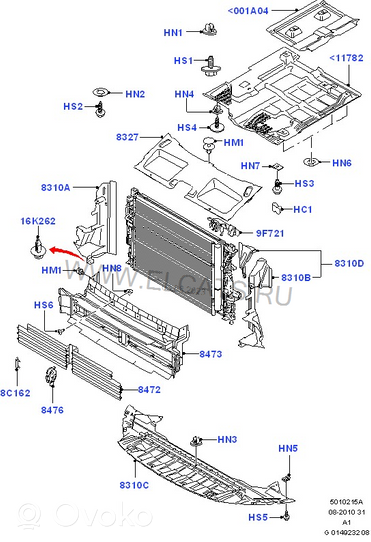Ford Mondeo MK IV Välijäähdyttimen ilmanohjauksen ilmakanava 1553710