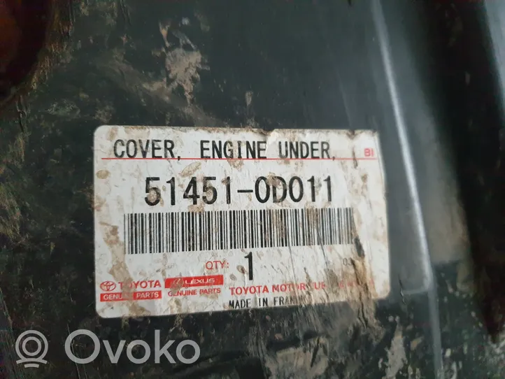 Toyota Yaris Cache de protection sous moteur 514510D011