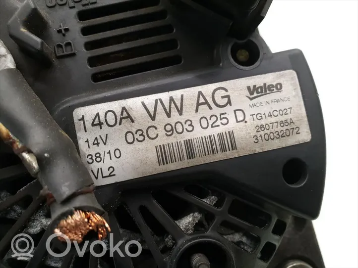 Volkswagen Golf VI Generaattori/laturi 03C903025D