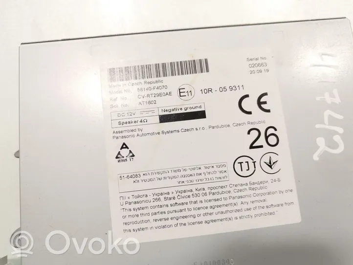 Toyota C-HR Unité principale radio / CD / DVD / GPS 86140-F4070