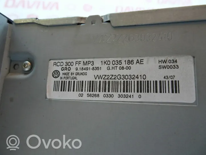 Volkswagen Eos Panel / Radioodtwarzacz CD/DVD/GPS 9.18491-8351