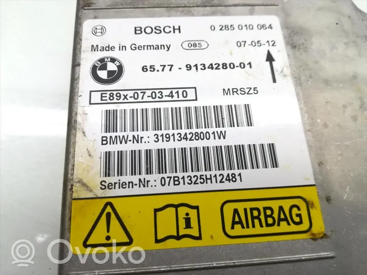BMW 1 E81 E87 Module de contrôle airbag 9134280