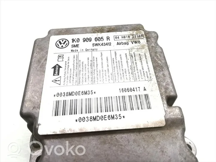 Volkswagen Golf V Turvatyynyn ohjainlaite/moduuli 1K0909605R