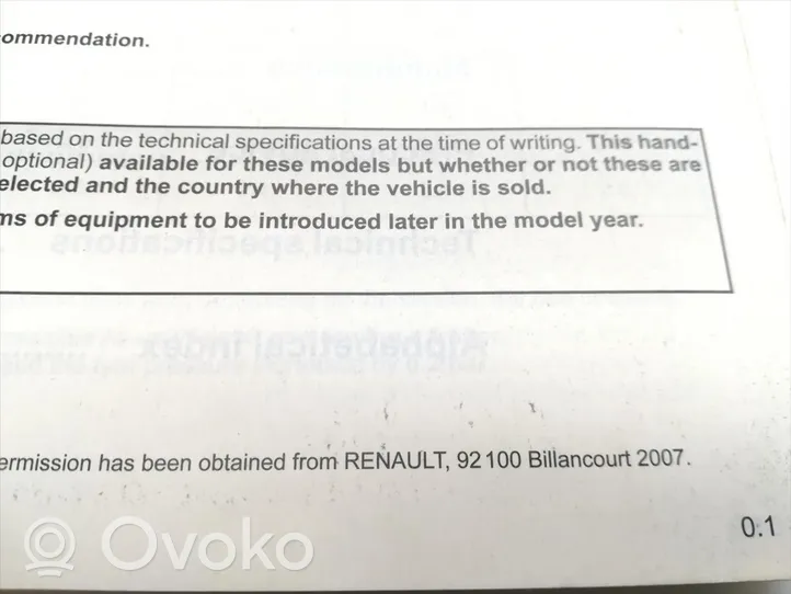 Renault Megane II Carnet d'entretien d'une voiture 